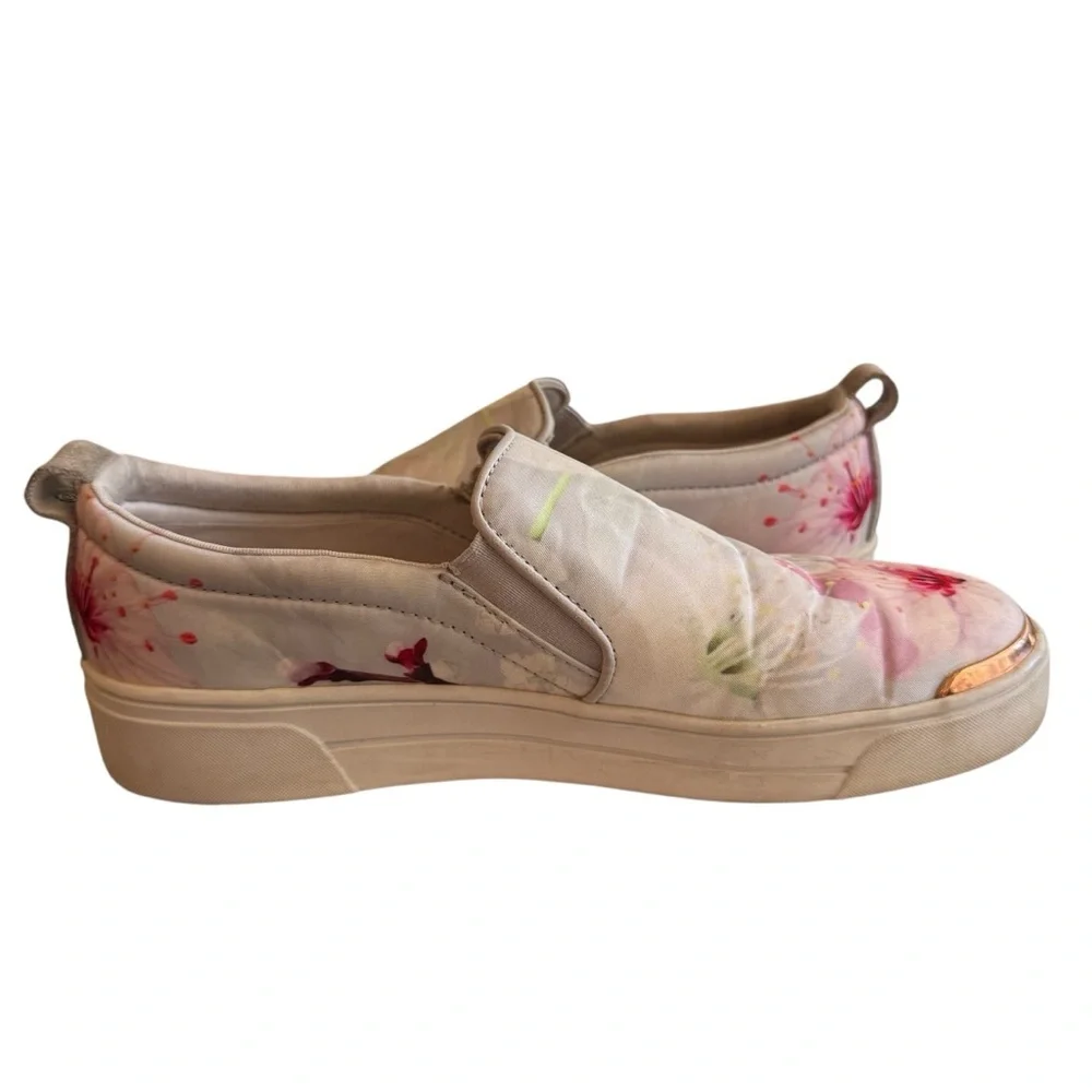 Ted Baker Tancey Slip on Sneakers White Pink Flora Women’s Size 6 - Picture 6 of 10